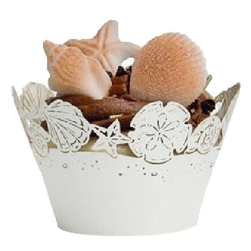 12 Pcs Hollow Shell Starfish Cupcake Muffin Wrapper Case Wedding Party Liner Decor