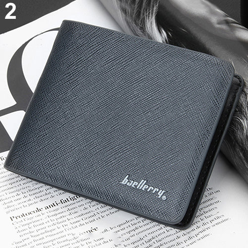 Men Bifold Faux Leather Purse Credit Card Holder Slim Wallet Clutch Billfold