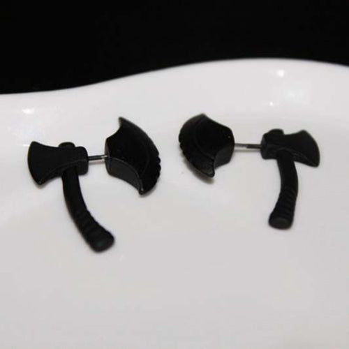 Men's Women's Punk Stereoscopic Hatchet Impalement Ear Stud Earring Jewelry