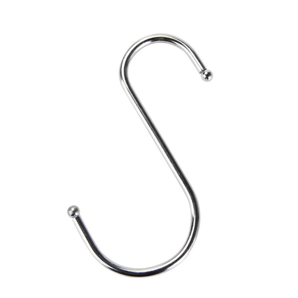 S Shaped Hooks in Polished Stainless Steel Metal