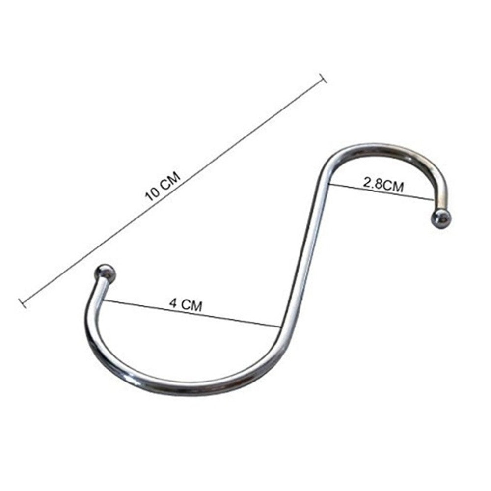 S Shaped Hooks in Polished Stainless Steel Metal