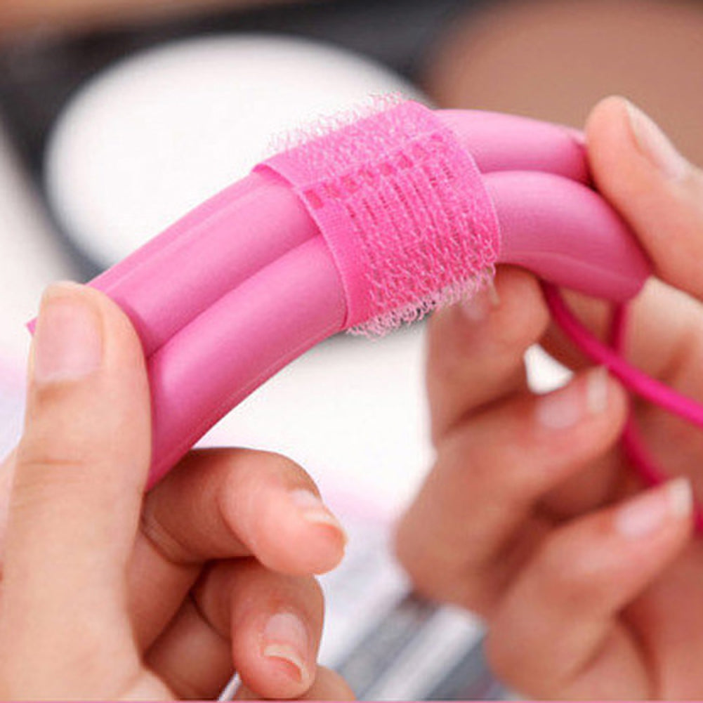 6Pcs Women Flower Design Sponge Hair Curler Maker Roller Rods Salon DIY Tool