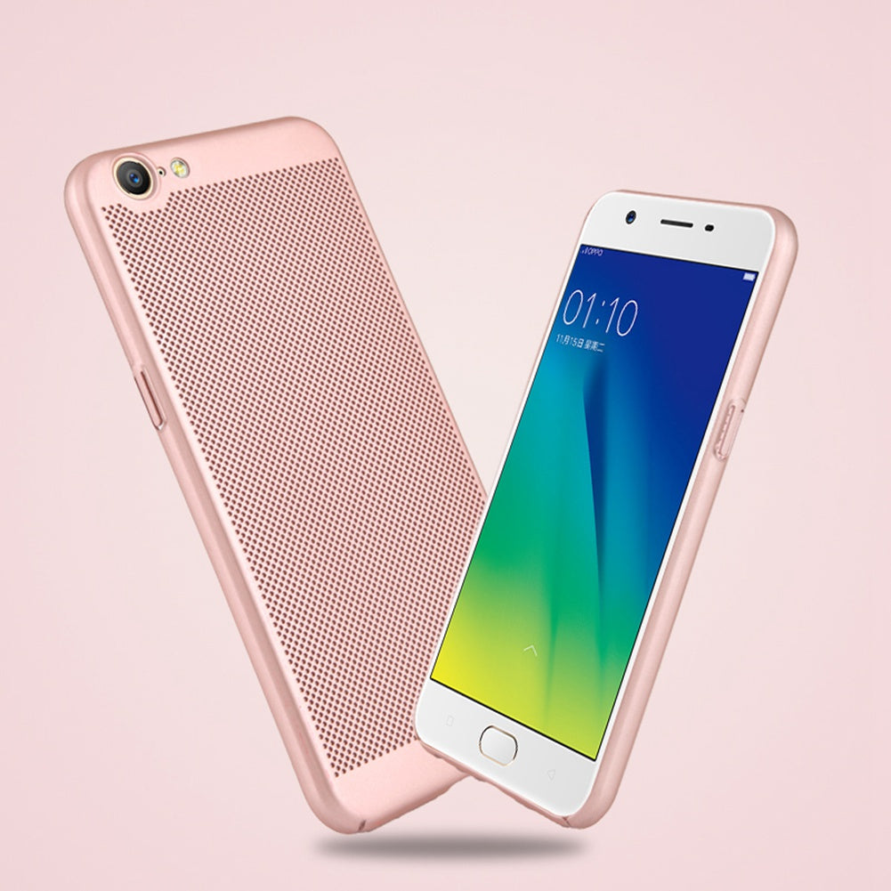 Utral Thin OPPO A57 Mesh Design Radiating Back Covers Super Light PC Hard Phone Case for OPPO A57