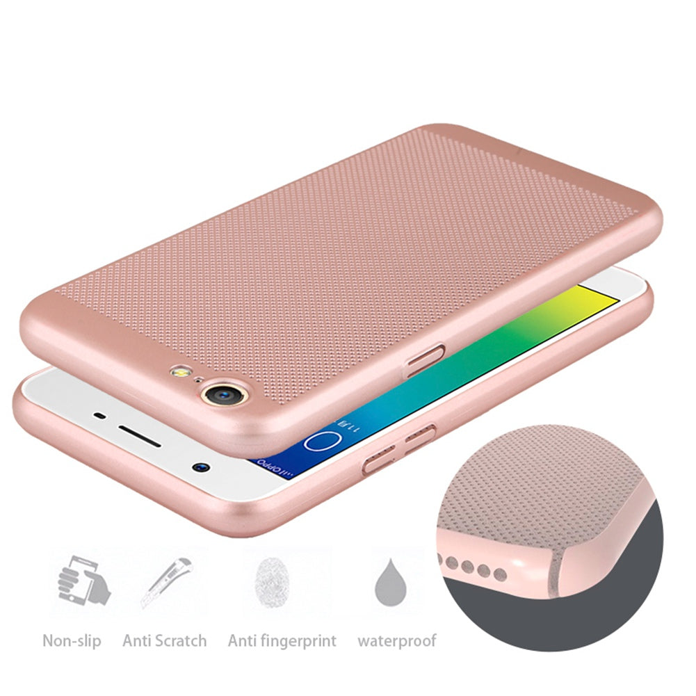 Utral Thin OPPO A57 Mesh Design Radiating Back Covers Super Light PC Hard Phone Case for OPPO A57