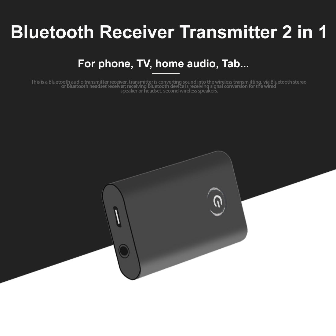 2 in 1 Bluetooth A2DP Transmitter Receiver 3.5mm Wireless Bluetooth Audio transmitter Adapter for Speaker