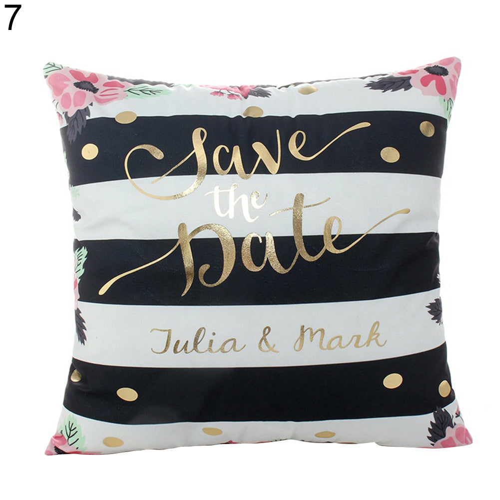 Floral Shining Gilding Pattern Print Pillow Cushion Cover Case Car Home Decor