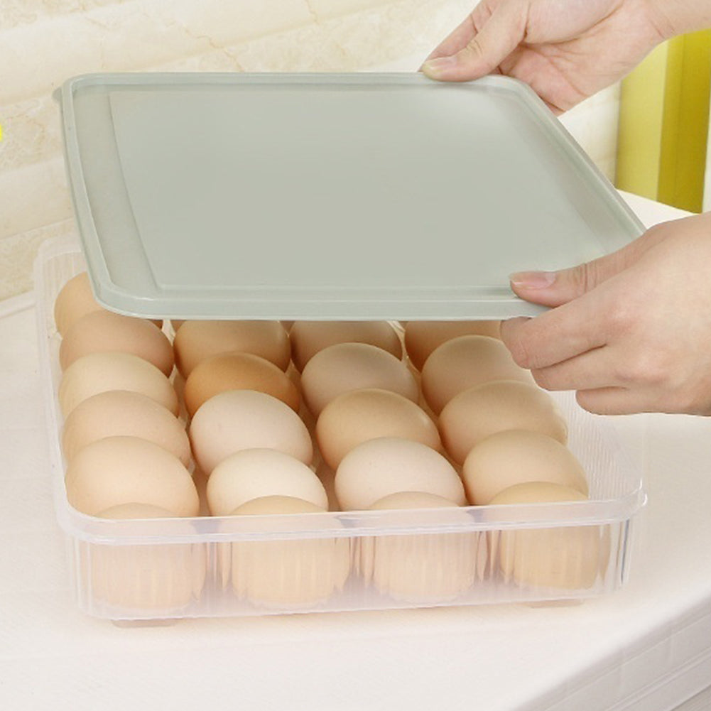 Refrigerator Egg Storage Box 24 Eggs Holder Food Container Plastic Organizer