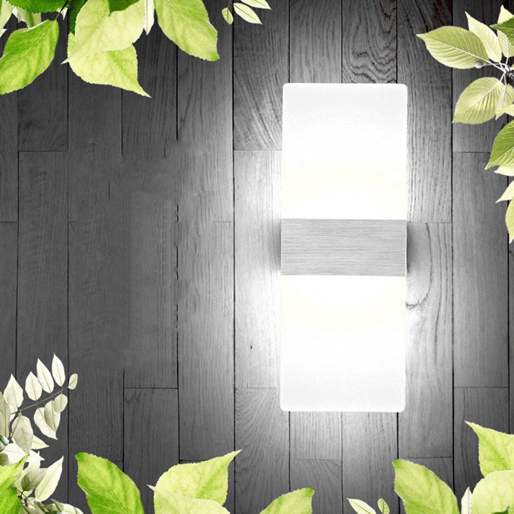 Modern 3W Rectangular Acrylic LED Wall Sconces Light Bedside Decoration Lamp
