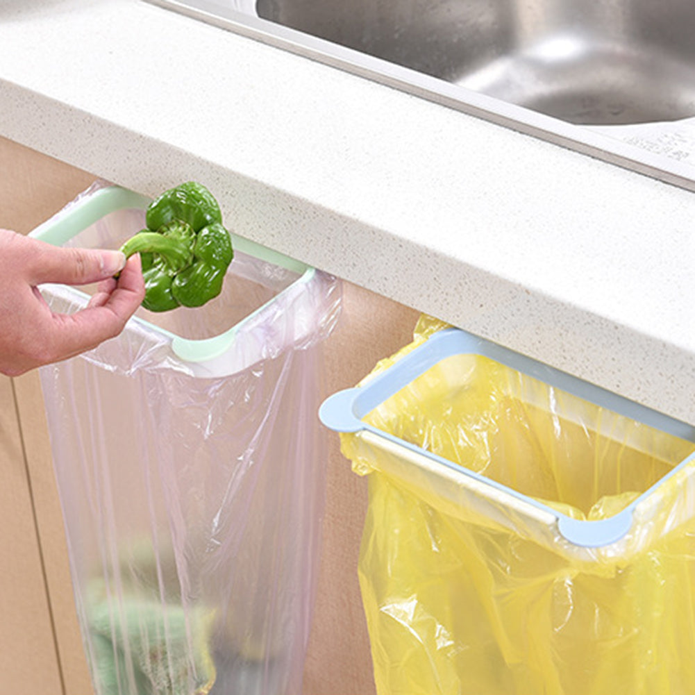 Practical Kitchen Trash Rubbish Bag Holder Garbage Storage Rack Cupboard Hanger