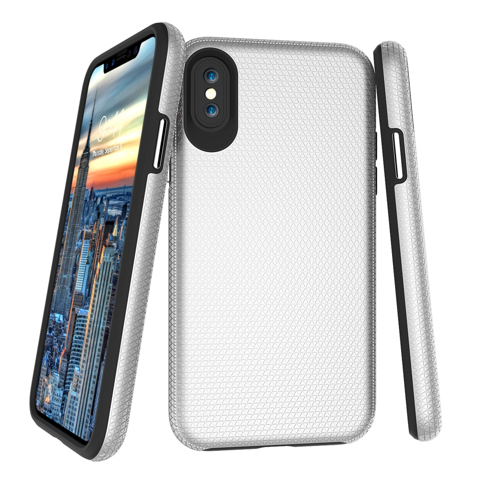 for iPhone X / 10 2 in 1 Heavy Duty Phone Case Shook Proof Back Cover Mobile Shield Shell for iPhoneX