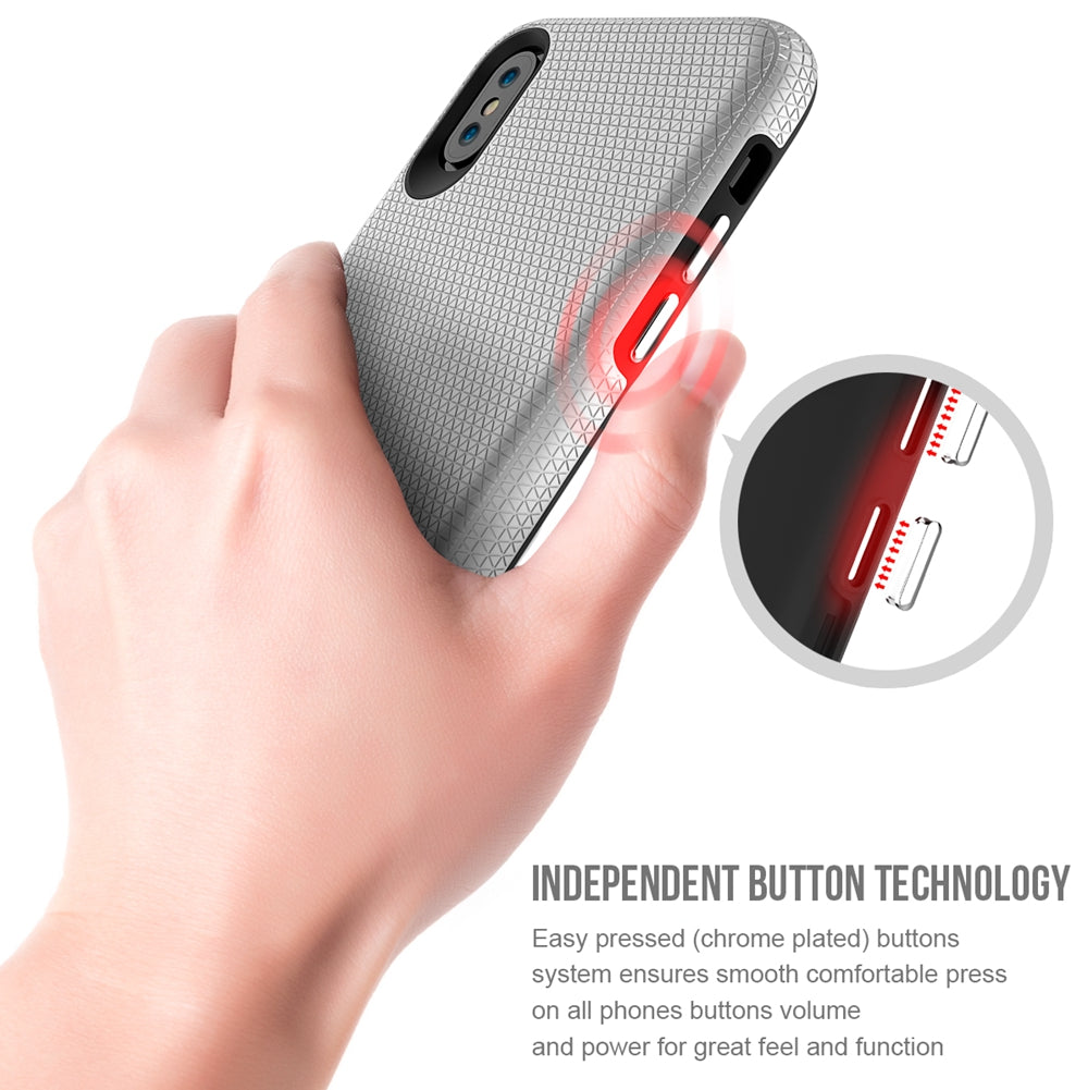 for iPhone X / 10 2 in 1 Heavy Duty Phone Case Shook Proof Back Cover Mobile Shield Shell for iPhoneX