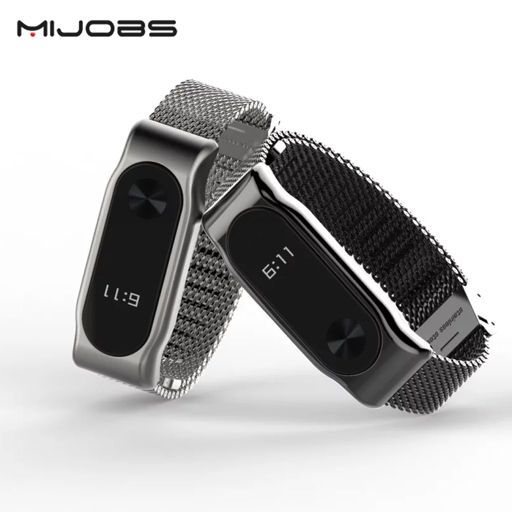 Replace Metal Strap Band For Xiaomi Mi Band 2 Accessories Wristbands Stainless Steel Bracelet