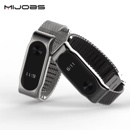 Replace Metal Strap Band For Xiaomi Mi Band 2 Accessories Wristbands Stainless Steel Bracelet