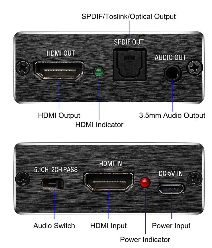 HDMI audio extractor HDMI TO HDMI Adio converter HDMI TO spdif HDMI V1.4,support 4K*2K