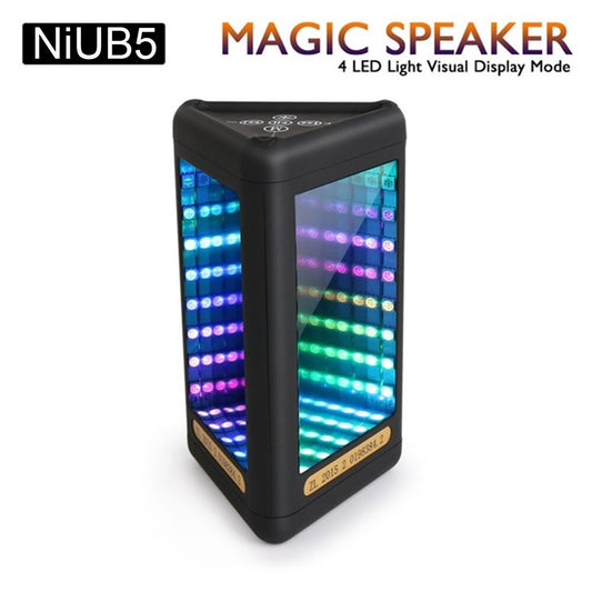NiUB5 X1 Bluetooth Speakes Passive Loudspeakers Portable Outdoor Smart Dimmable 4 LED Light Color Changing Lighting