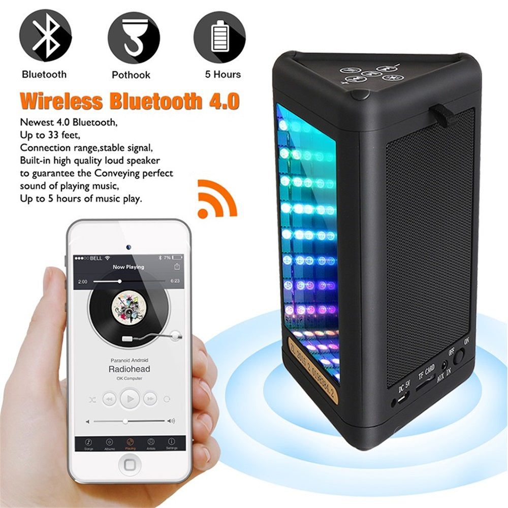 NiUB5 X1 Bluetooth Speakes Passive Loudspeakers Portable Outdoor Smart Dimmable 4 LED Light Color Changing Lighting