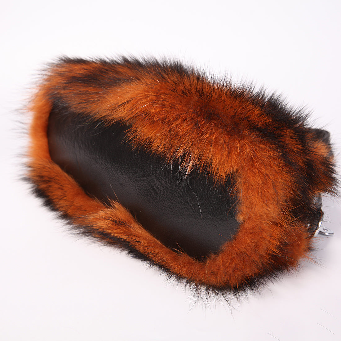 Women's Raccoon Fur Fluffy Clutch Shoulder Bag Large Tote Handbag Purse