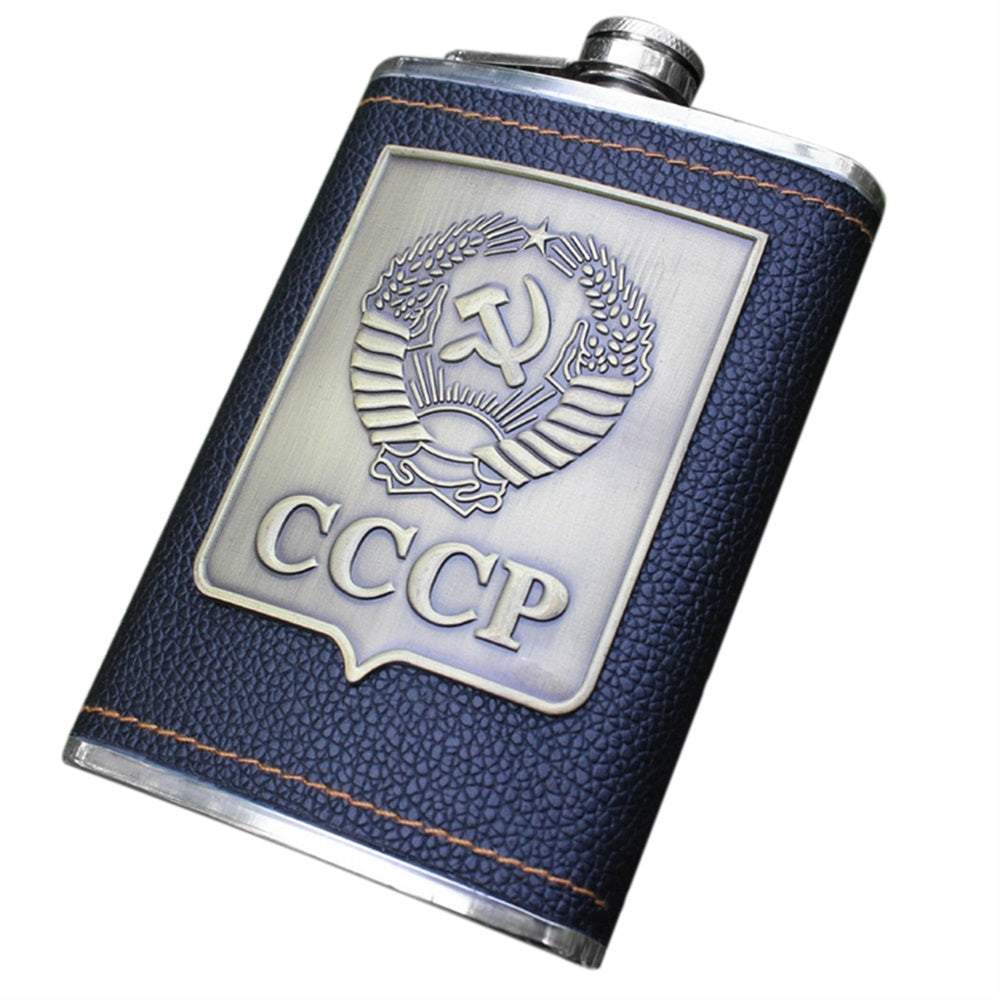 OZ1 Drinkware Top grade stainless steel portable flagon 8 oz kit for outdoor and Business gifts, home decorations