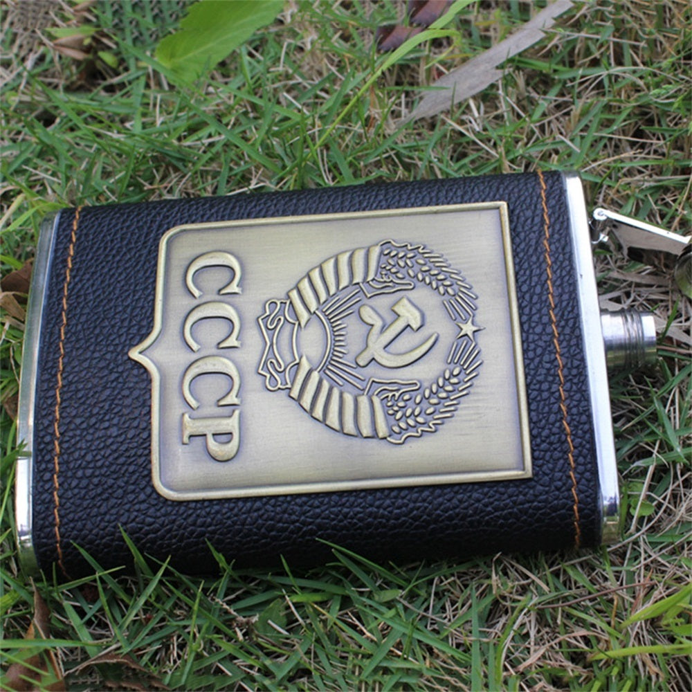 OZ1 Drinkware Top grade stainless steel portable flagon 8 oz kit for outdoor and Business gifts, home decorations