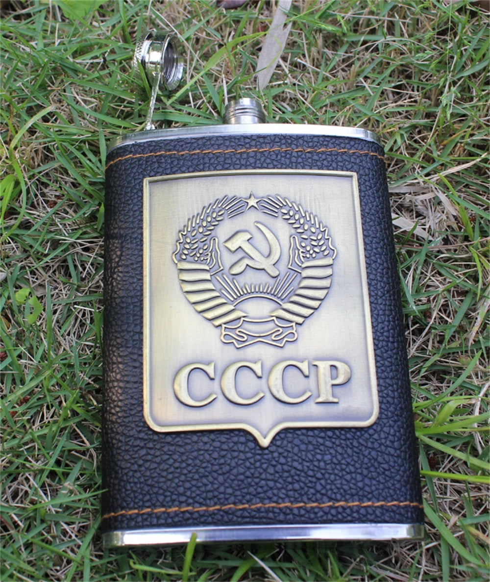 OZ1 Drinkware Top grade stainless steel portable flagon 8 oz kit for outdoor and Business gifts, home decorations