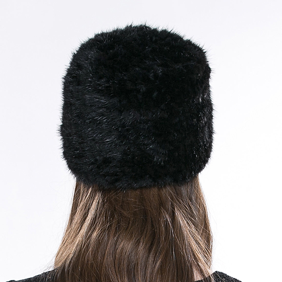 Women Authentic Real Mink Fur Knit Beanie Hat Cap Headgear With Flower