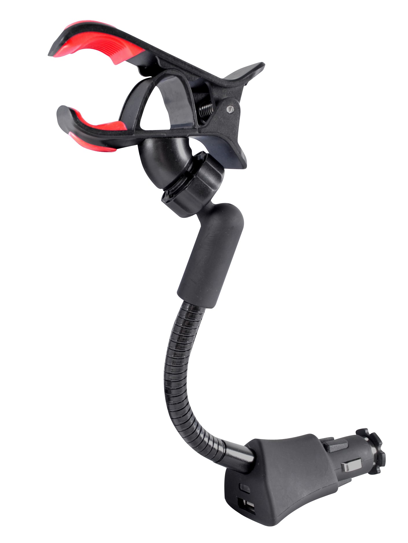 HC05 360 Degree Car Cigarette Phone Holder Mount Stand 5V 2.1A Dual USB Charger CradleWith 1 Built-In USB Charging Ports