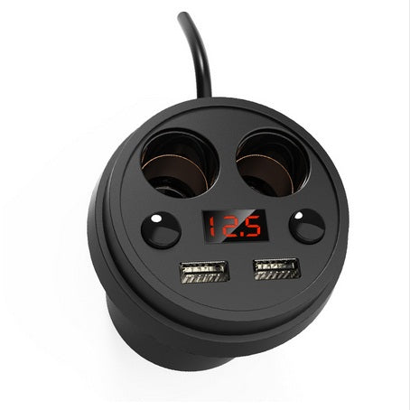 Cup Car Charger Multi-function Display Voltage 3.1A 2 USB Car-charger DC12-24V Cigarette Lighter Splitter For GPS DVR Charge