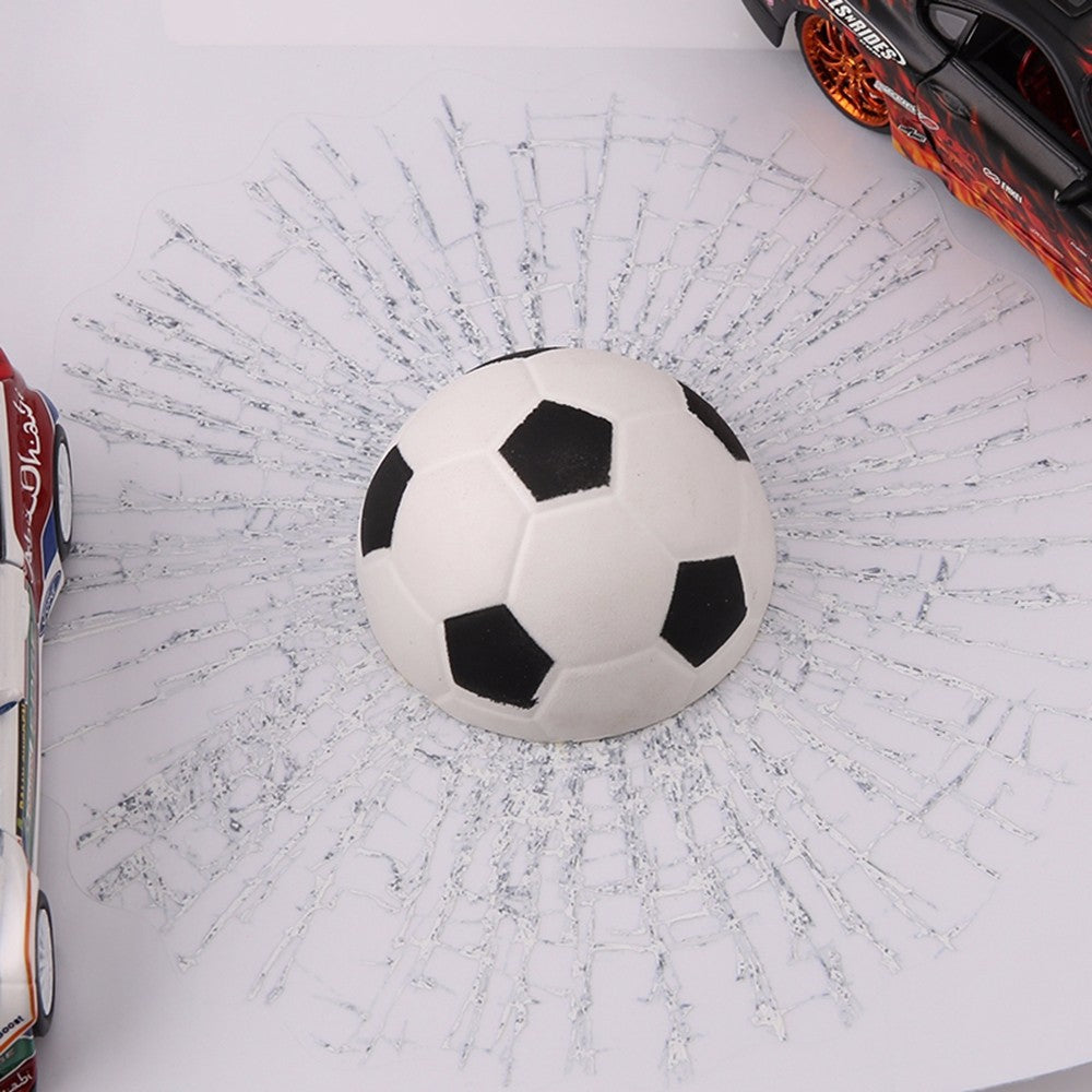 3D Car Stickers Funny Auto Car Styling Ball Hits Car Body Window Sticker Self Adhesive Baseball Tennis Decal Accessories