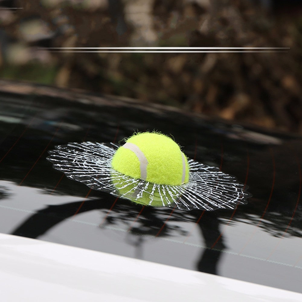 3D Car Stickers Funny Auto Car Styling Ball Hits Car Body Window Sticker Self Adhesive Baseball Tennis Decal Accessories