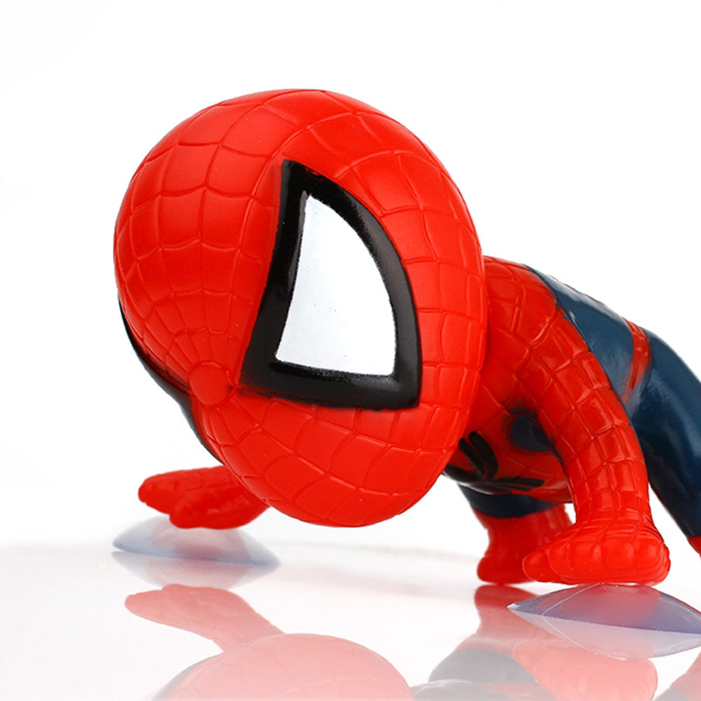 360 Degree Rotating Cute 16cm Climbing Spiderman Sucker Doll Suction Cup Toy Auto Car Stickers Decoration Car Accessories