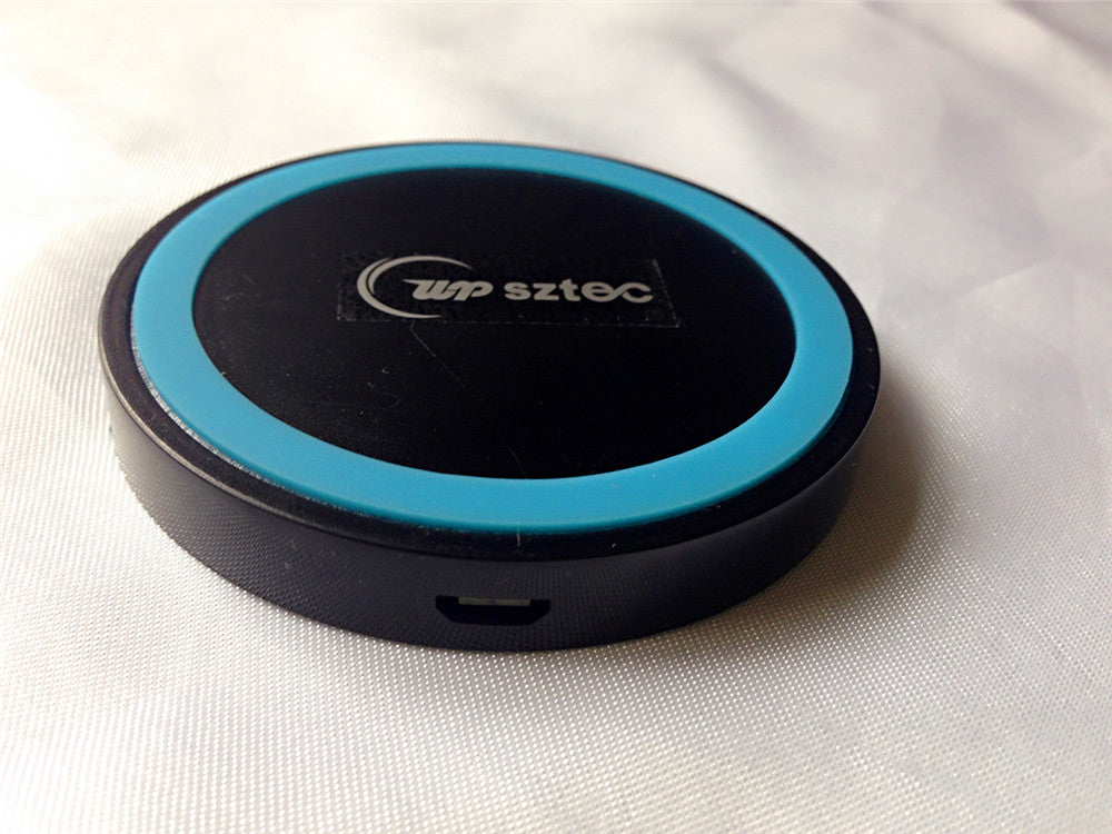 Wireless Charger, Qi Wireless Charging Pad for Galaxy S7,Galaxy S7 edge, Galaxy S6,Note 5 ,S6 Edge+,S6 Edge, Nexus 4/5/6 and All Qi-Enabled Devices(black-blue)