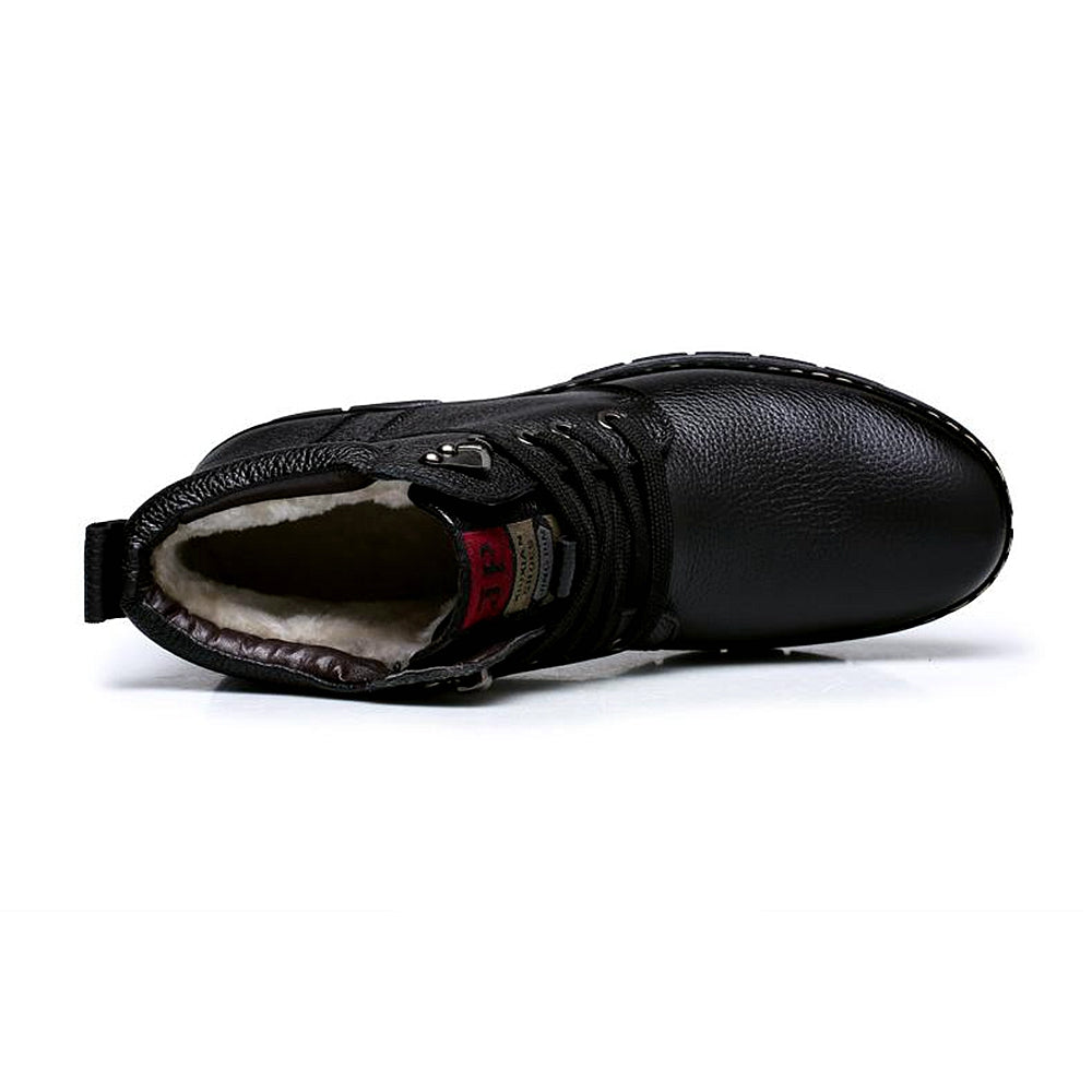 Men's Shoes New Style Patent Leather Outdoors / Casual Fashion Comfort Black / Brown Warm Winter Boots