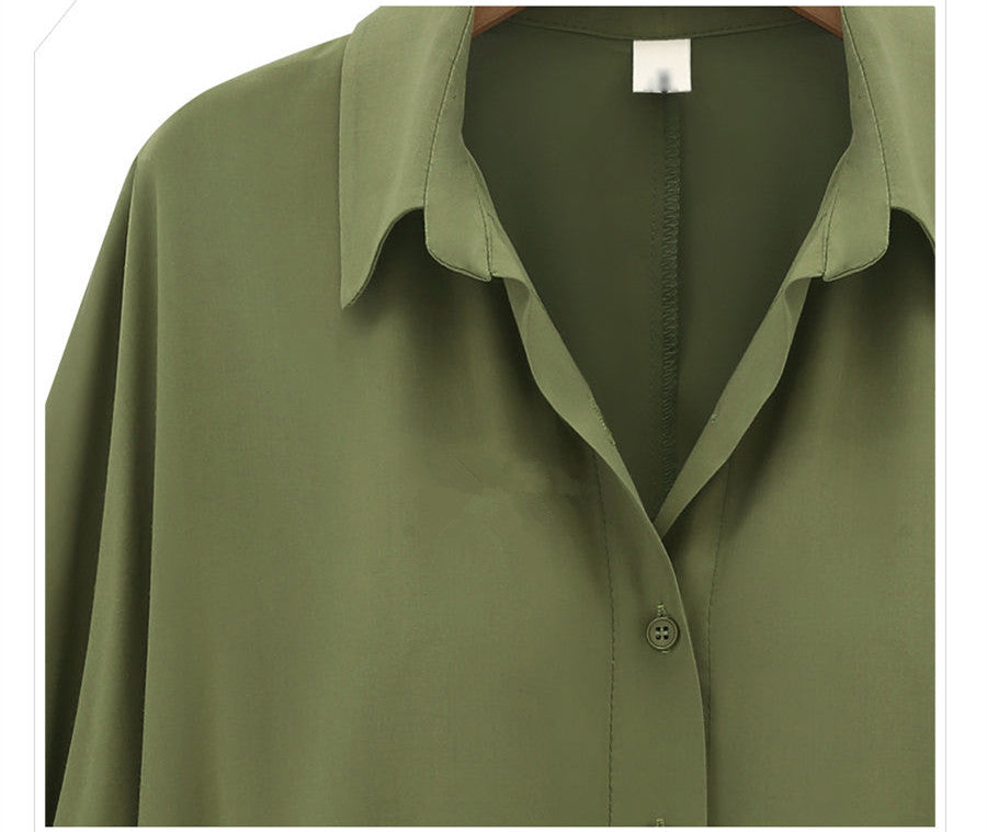 S-6XL Plus Size Clothes For Women Blouse 2017 Spring Long Sleeves Chiffon Shirts Loose UCJ13