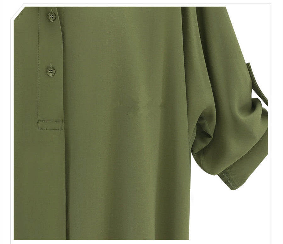 S-6XL Plus Size Clothes For Women Blouse 2017 Spring Long Sleeves Chiffon Shirts Loose UCJ13