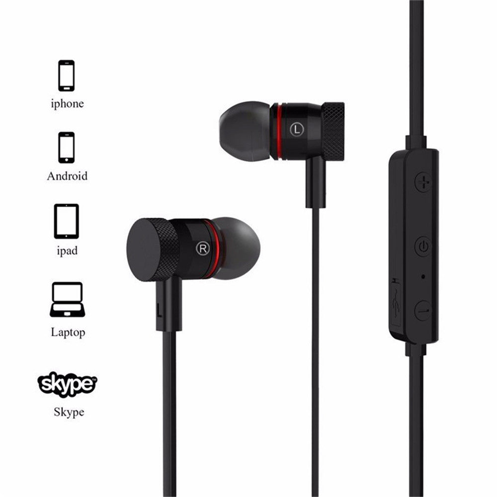 M9 Bluetooth 4.0 Wireless Sport Exercise Stereo Noise Reduction Earbuds Build-in Microphone Earphone