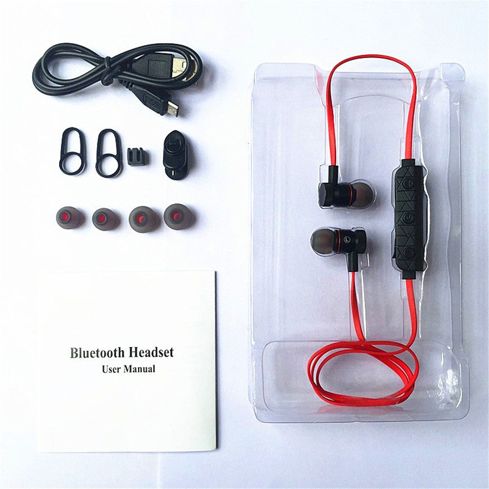 M9 Bluetooth 4.0 Wireless Sport Exercise Stereo Noise Reduction Earbuds Build-in Microphone Earphone