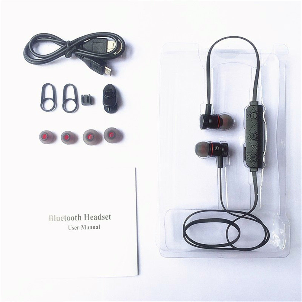 M9 Bluetooth 4.0 Wireless Sport Exercise Stereo Noise Reduction Earbuds Build-in Microphone Earphone