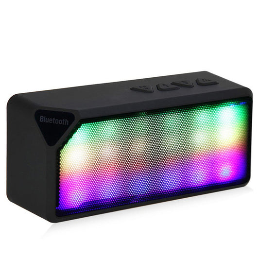 Mini Wireless Colorful LED Lights Pulse Bluetooth 2.0 Speaker Support Handsfree TF AUX FM Radio for Smartphone