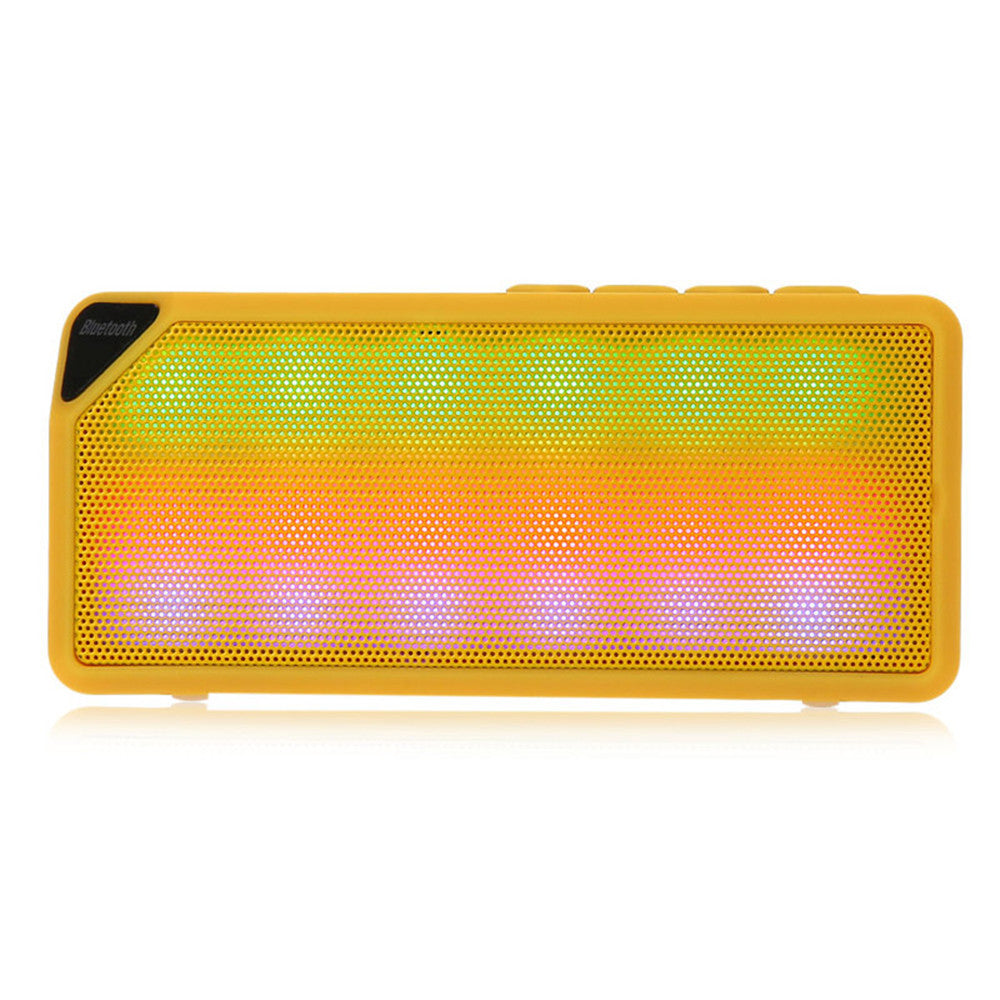Mini Wireless Colorful LED Lights Pulse Bluetooth 2.0 Speaker Support Handsfree TF AUX FM Radio for Smartphone