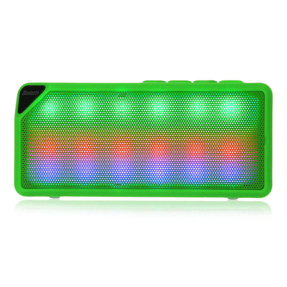 Mini Wireless Colorful LED Lights Pulse Bluetooth 2.0 Speaker Support Handsfree TF AUX FM Radio for Smartphone