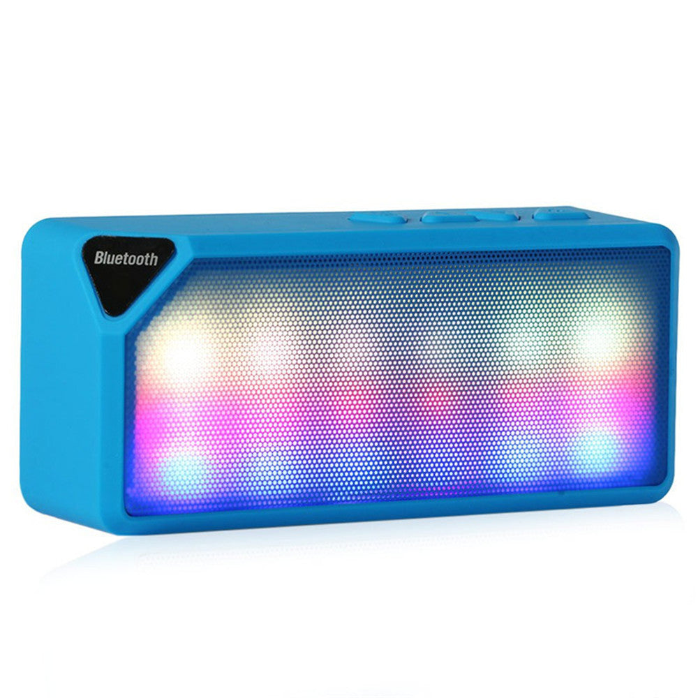 Mini Wireless Colorful LED Lights Pulse Bluetooth 2.0 Speaker Support Handsfree TF AUX FM Radio for Smartphone
