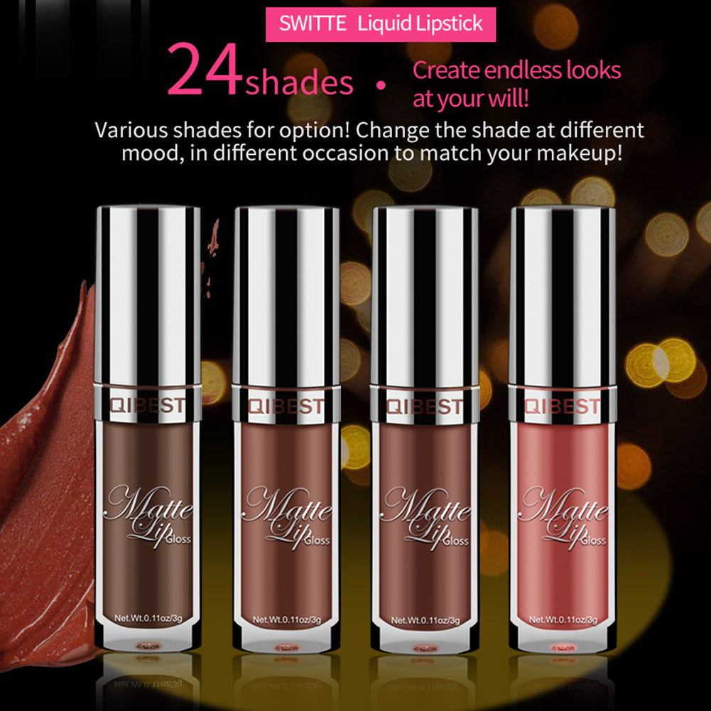 Matte Long Lasting Liquid Lipstick Lip Gloss Non Stick Cup Cosmetic Women Makeup