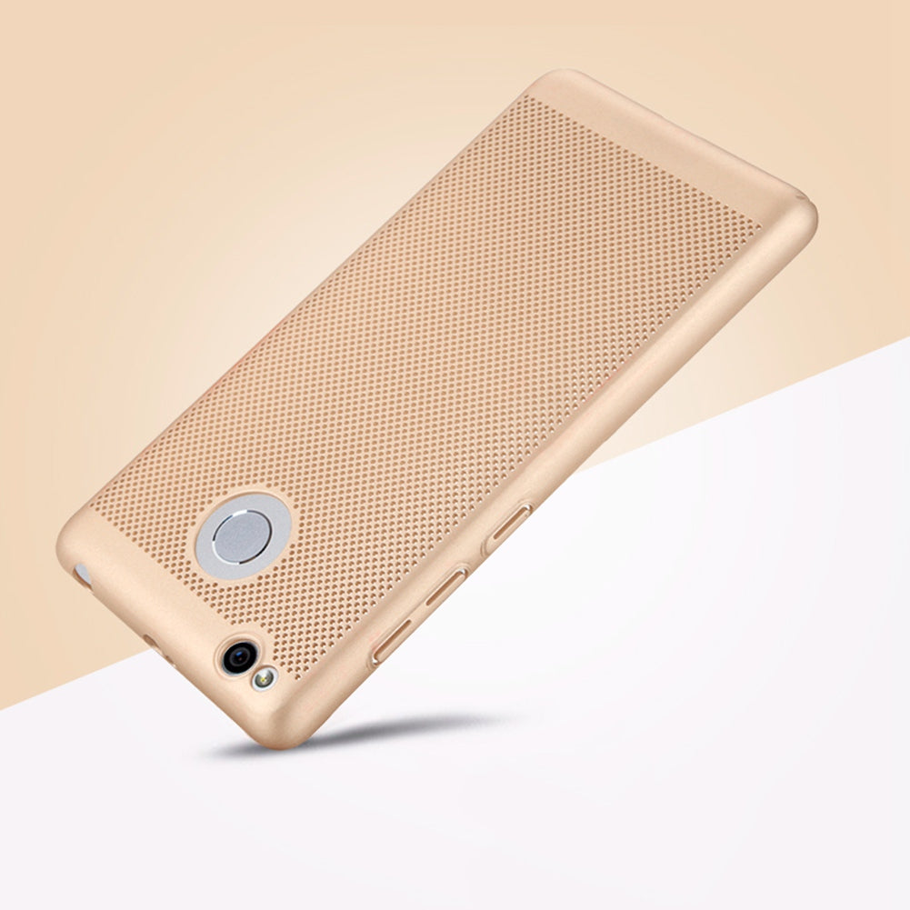 Utral Thin Xiaomi Redmi 3S Mesh Design Radiating Back Covers Super Light PC Hard Phone Case for Redmi 3S
