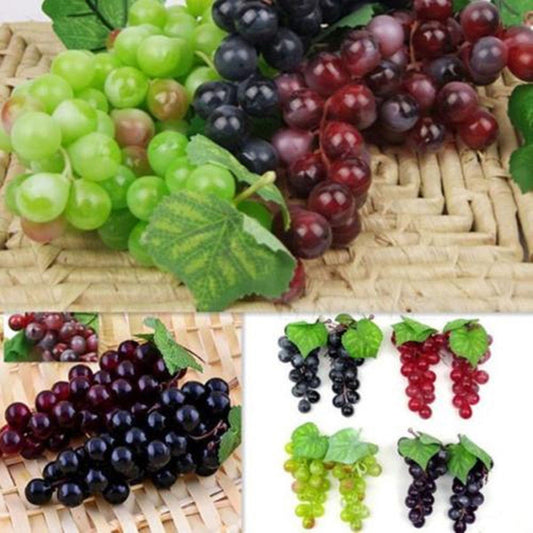 36 Pcs in 1 Bunch Artificial Plastic Grapes Lifelike Fake Fruit Food Home Decor