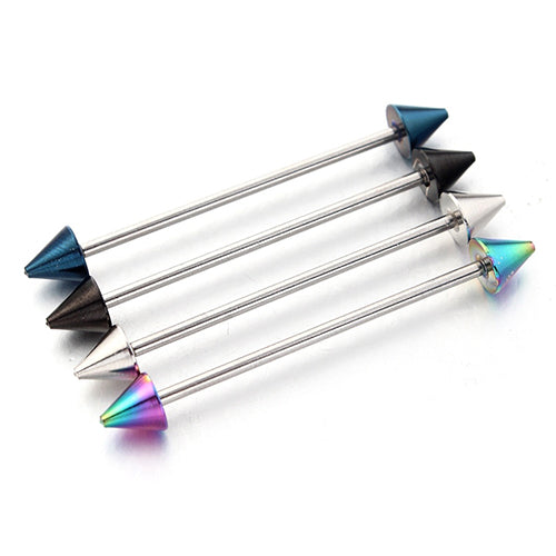 4 Pcs Unisex Cone Punk Surgical Steel Nipple Shield Body Piercing Nipple Ring Barbell