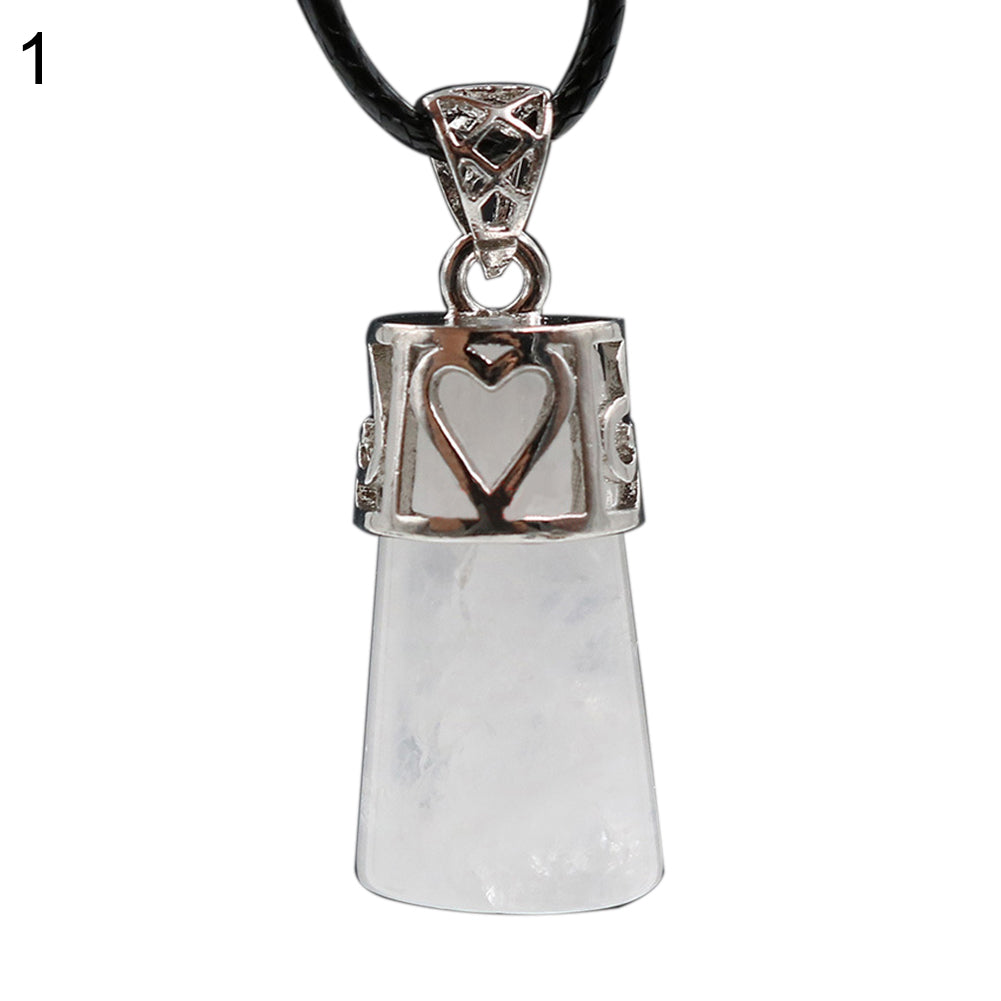 Vintage Cylinder Crystal Faux Gemstones Pendant for Necklace DIY Jewelry Making