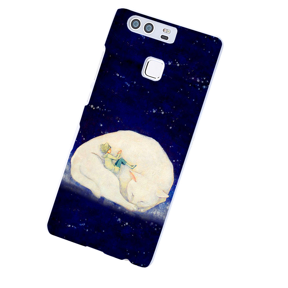 Sleeping Girl  Cat Phone Case for Samsung S8 iPhone 8 Redmi Note 2 3 Huawei P9