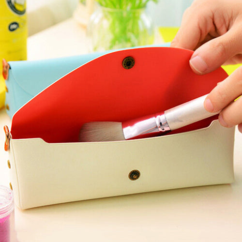 Creative Candy Color Pencil Case Kawaii Concise Multi-fonction Pencil Bag