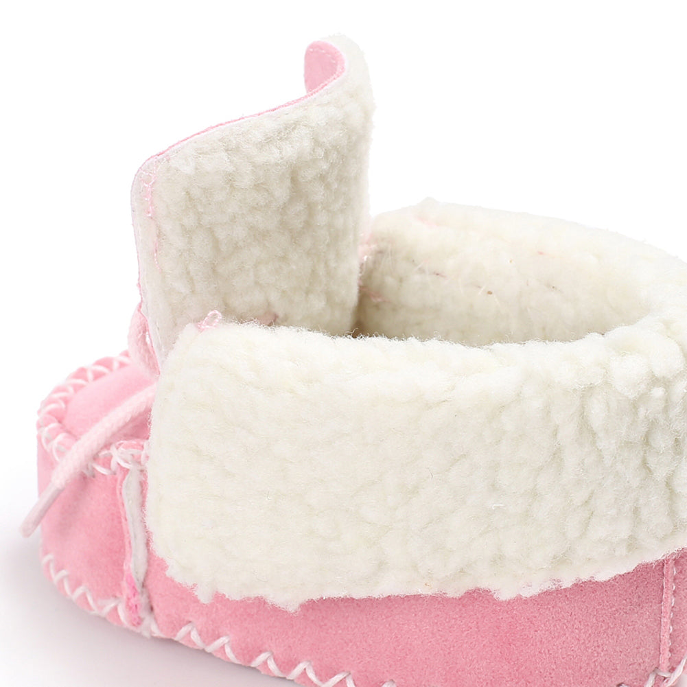 Newborn Baby Boy Girl Infant Winter Warm Soft Anti-Slip Prewalker Crib Shoes