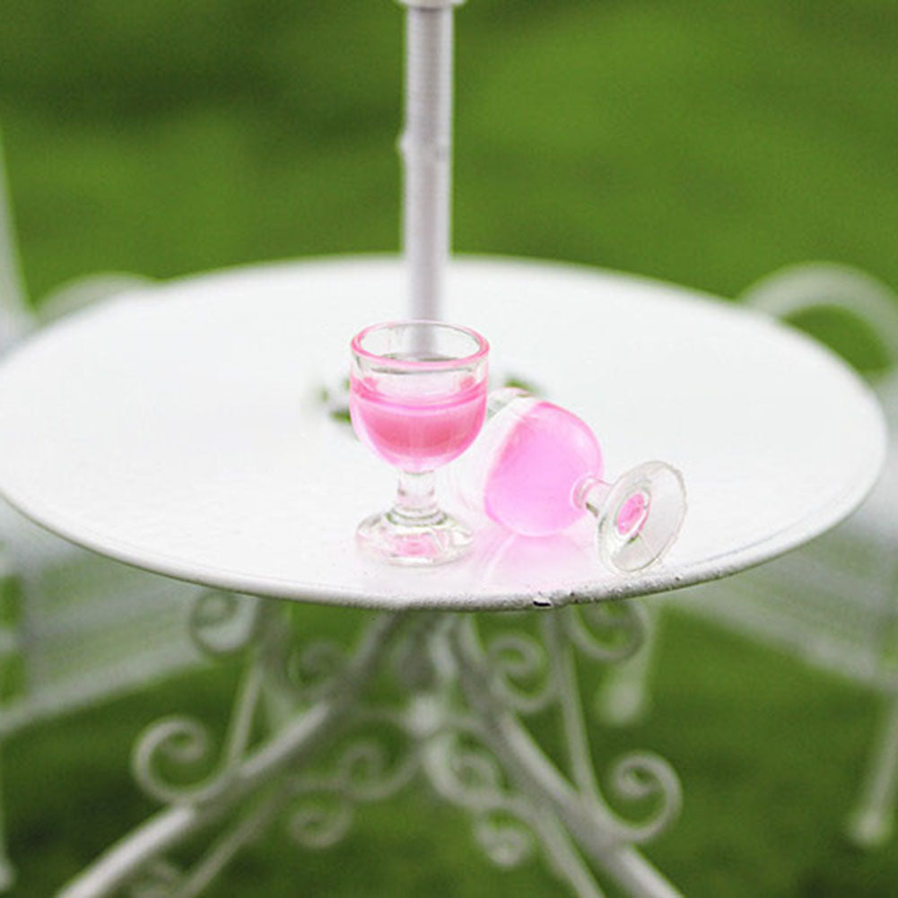 Mini Wine Glass Miniature Food Dollhouse 1:6 1:12 House Model Decor Supplies